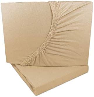 2er-Pack Jersey-Spannbettlaken 90x200–100x200 cm, 100% Baumwolle, Weiß