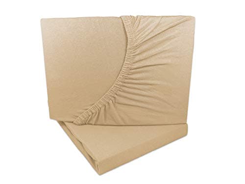 2er-Pack Jersey-Spannbettlaken 90x200–100x200 cm, 100% Baumwolle, Weiß