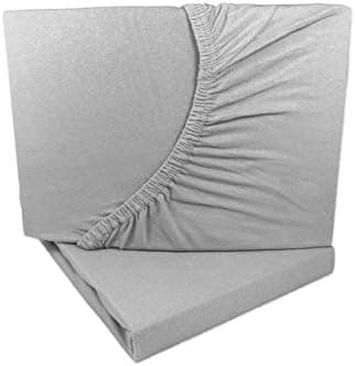 2er-Pack Jersey-Spannbettlaken 90x200–100x200 cm, 100% Baumwolle, Weiß