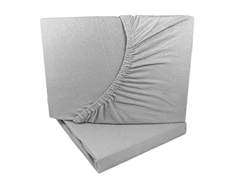 2er-Pack Jersey-Spannbettlaken 90x200–100x200 cm, 100% Baumwolle, Weiß