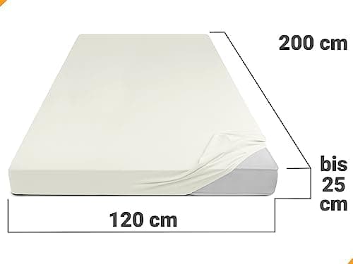 Jersey-Spannbetttuch – 100% Baumwolle, 180–200 x 200 cm