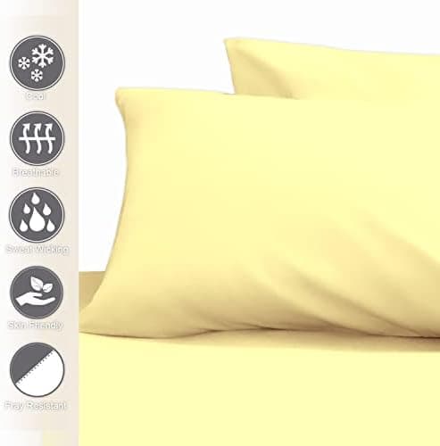 Pizuna Kissenbezüge 2er-Pack 40 x 80 cm Dunkelblau – 100% Langstapel-Baumwolle, 400 Fadenzahl