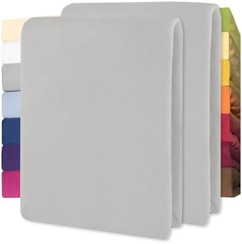 CelinaTex Jersey-Spannbettlaken 90x200–100x200 cm bis 26 cm Matratzenhöhe | 100% gekämmte Baumwolle | OEKO‑TEX STANDARD