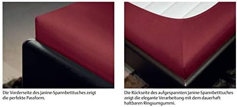 Janine Spannbettlaken Mako-Feinjersey Classic Jersey für Matratzen 180–200 x 200 cm
