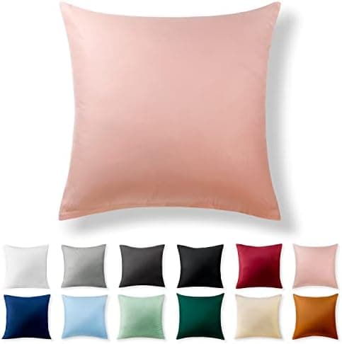 2er-Set Kissenbezüge 40 x 80 cm – Renforcé, 100% Baumwolle, superweich mit Reißverschluss, Babyrosa