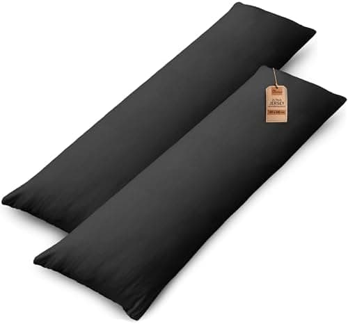 NatureMark Jersey Kissenbezüge – weich & atmungsaktiv, hautfreundlich – 40x40 cm, Anthrazit
