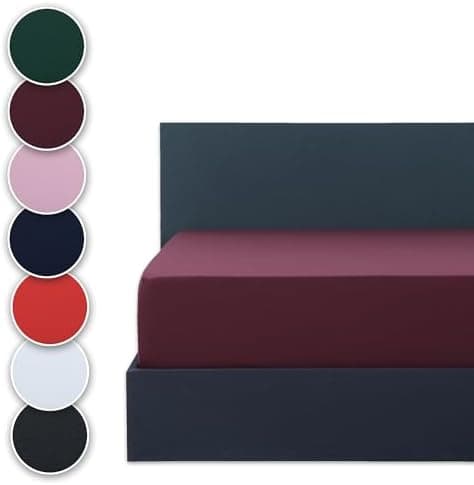Vency Spannbettlaken 90x200 cm (bis 25 cm Matratzenhöhe) – 100% Baumwolle, Weiß