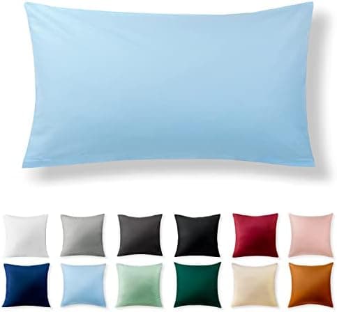 2er-Set Kissenbezüge 40 x 80 cm – Renforcé, 100% Baumwolle, superweich mit Reißverschluss, Babyrosa
