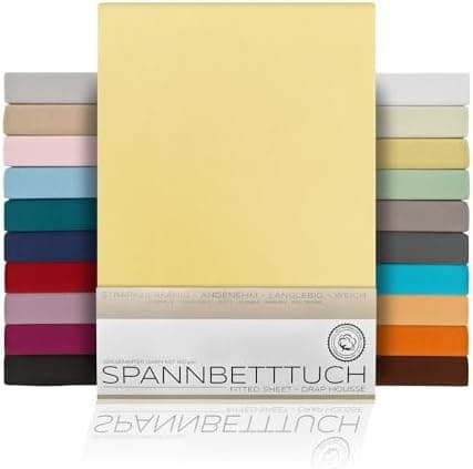 BEAUTEX Spannbetttuch aus Baumwolle – Premium Jersey 160 g/m², OEKO‑TEX STANDARD 100
