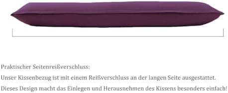Kissenbezug 40x80 cm 2er Set – 100% Mikrofaser Beige, weich & bügelfrei mit Reißverschluss