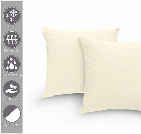 Pizuna Kissenbezüge 2er-Pack 40 x 80 cm Dunkelblau – 100% Langstapel-Baumwolle, 400 Fadenzahl