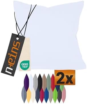 Doppelpack Baumwoll-Kissenbezüge 40 x 15 cm – Navyblau, schlichtes modernes Design