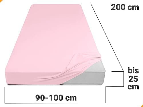 Jersey-Spannbetttuch – 100% Baumwolle, 180–200 x 200 cm
