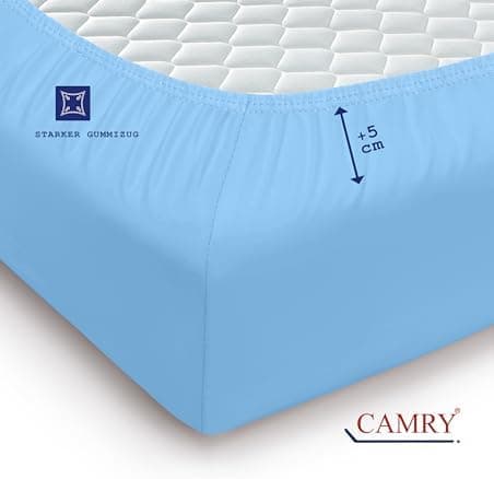 Camry Spannbettlaken 180x200–200x200 cm – Baumwoll‑Jersey Orange