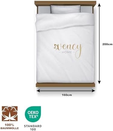 Vency Spannbettlaken 90x200 cm – 100% Baumwolle, für Matratzen bis 35 cm