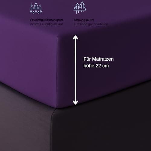Spannbettlaken 120x200 cm – Jersey 100% Baumwolle – für Matratzen bis 25 cm Höhe