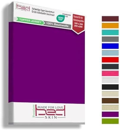120x200 cm Jersey-Spannbettlaken – 100% Baumwolle, Weiß