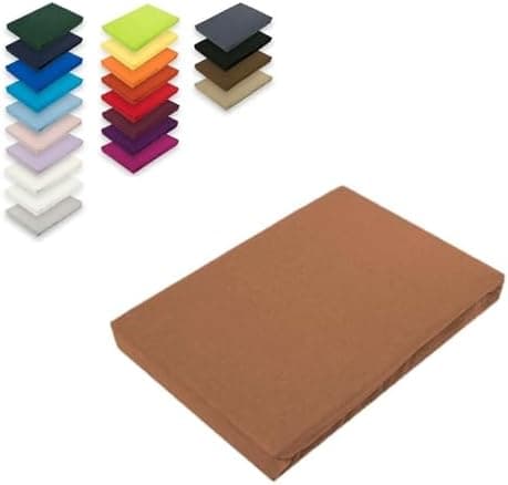 EXKLUSIV HEIMTEXTIL Jersey-Spannbettlaken 90–100 x 200 cm, bis 25 cm Matratzenhöhe – 100% Baumwolle, Öko‑Tex zertifizier