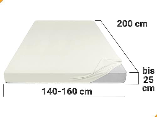 Jersey-Spannbetttuch – 100% Baumwolle, 180–200 x 200 cm