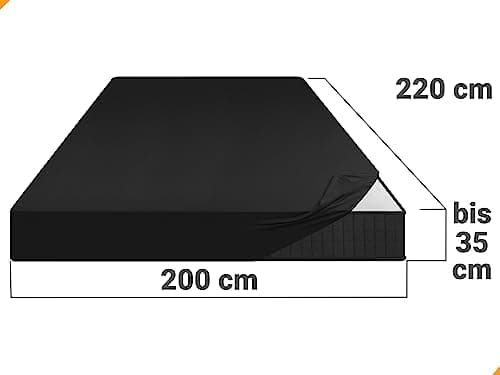 Jersey-Spannbetttuch – 100% Baumwolle, 180–200 x 200 cm