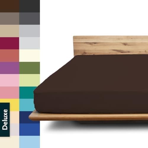 Spannbettlaken Deluxe Hotelqualität – 100% Baumwoll-Jersey, 240 g/m² – 180–200 x 200–220 cm