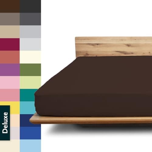 Spannbettlaken Deluxe Hotelqualität – 100% Baumwoll-Jersey, 240 g/m² – 180–200 x 200–220 cm
