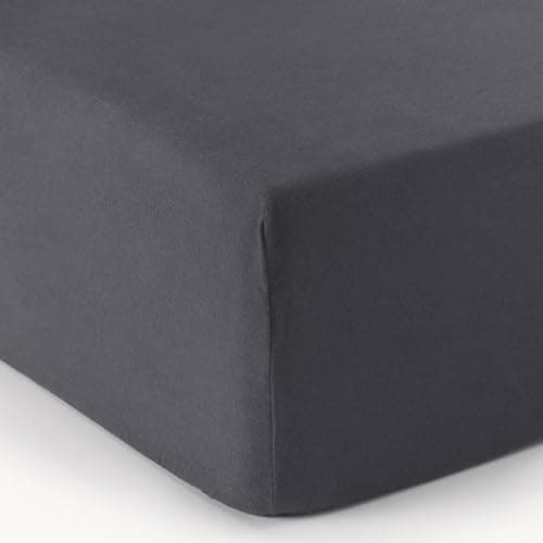 Mixibaby Spannbettlaken Jersey 100% Baumwolle – 180 x 200 cm, Hellgrau