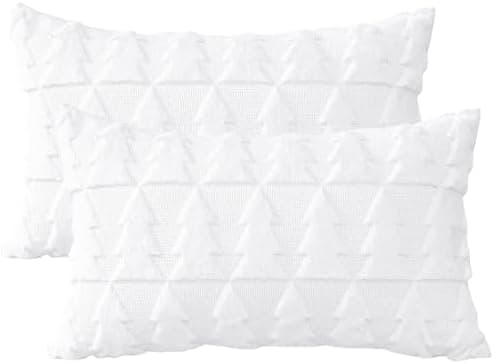Artscope 2er-Set Kissenbezüge (40x40 cm) – weicher Kurzplüsch Wollsamt, Schneeflocke Creme Beige