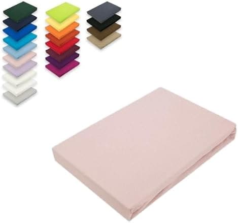 EXKLUSIV HEIMTEXTIL Jersey-Spannbettlaken 90–100 x 200 cm, bis 25 cm Matratzenhöhe – 100% Baumwolle, Öko‑Tex zertifizier