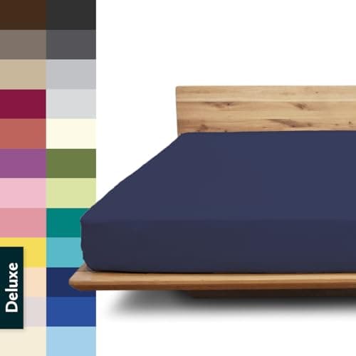 Spannbettlaken Deluxe Hotelqualität – 100% Baumwoll-Jersey, 240 g/m² – 180–200 x 200–220 cm