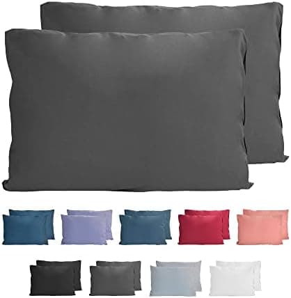 Komfortec Kissenbezüge 2er Set – 100% Baumwolle Premium Jersey (150 g/m²), superweich – OEKO‑TEX STANDARD 100