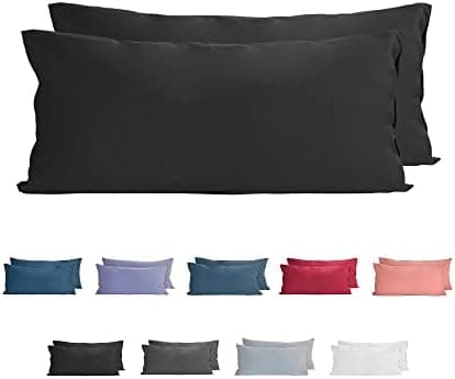 Komfortec Kissenbezüge 2er Set – 100% Baumwolle Premium Jersey (150 g/m²), superweich – OEKO‑TEX STANDARD 100