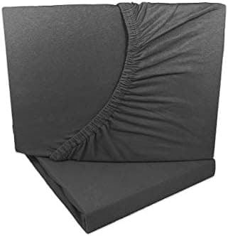 2er-Pack Jersey-Spannbettlaken 90x200–100x200 cm, 100% Baumwolle, Weiß