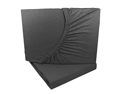 2er-Pack Jersey-Spannbettlaken 90x200–100x200 cm, 100% Baumwolle, Weiß