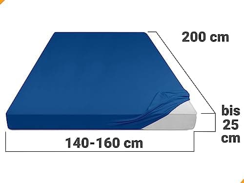 Jersey-Spannbetttuch – 100% Baumwolle, 180–200 x 200 cm