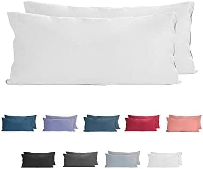 Komfortec Kissenbezüge 2er Set – 100% Baumwolle Premium Jersey (150 g/m²), superweich – OEKO‑TEX STANDARD 100