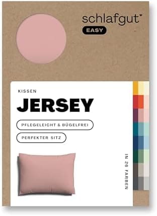 Schlafgut Easy Jersey Kissenbezug 40 x 40 cm – 100% Baumwolle, superweich & atmungsaktiv, Green Mid