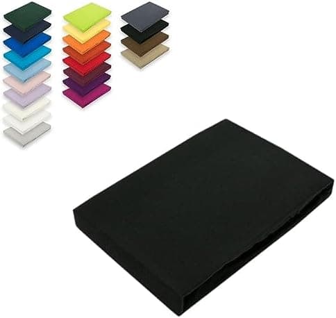 EXKLUSIV HEIMTEXTIL Jersey-Spannbettlaken 90–100 x 200 cm, bis 25 cm Matratzenhöhe – 100% Baumwolle, Öko‑Tex zertifizier
