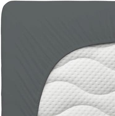 Jersey-Spannbettlaken 100% Baumwolle, 180 x 200 cm – Silber