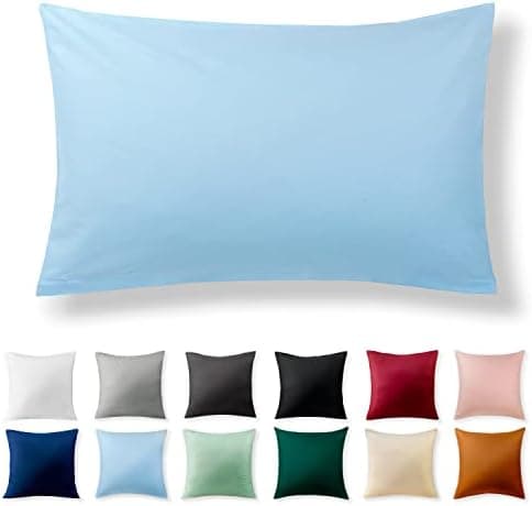 2er-Set Kissenbezüge 40 x 80 cm – Renforcé, 100% Baumwolle, superweich mit Reißverschluss, Babyrosa