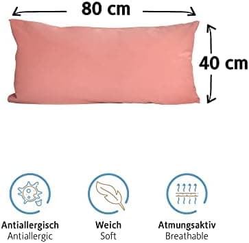 Komfortec Kissenbezüge 2er Set – 100% Baumwolle Premium Jersey (150 g/m²), superweich – OEKO‑TEX STANDARD 100