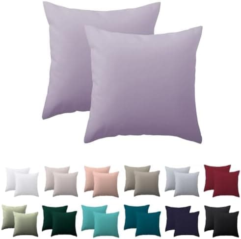 Kissenbezug 40x80 cm 2er Set – 100% Mikrofaser Beige, weich & bügelfrei mit Reißverschluss
