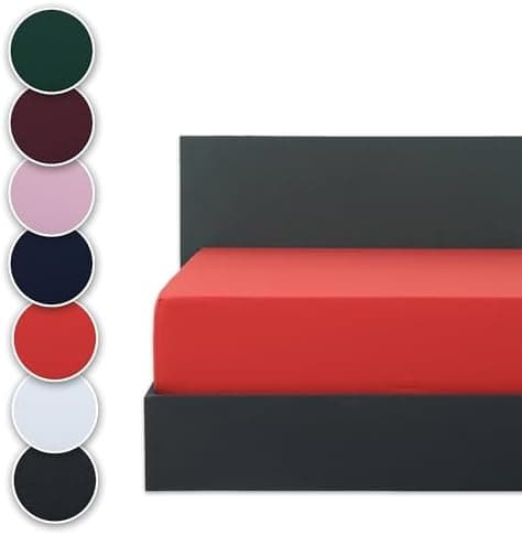 Vency Spannbettlaken 90x200 cm (bis 25 cm Matratzenhöhe) – 100% Baumwolle, Weiß