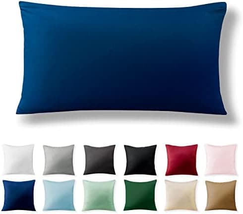 2er-Set Kissenbezüge 40 x 80 cm – Renforcé, 100% Baumwolle, superweich mit Reißverschluss, Babyrosa
