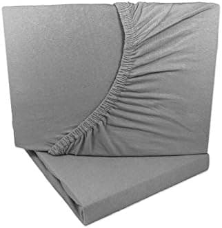 2er-Pack Jersey-Spannbettlaken 90x200–100x200 cm, 100% Baumwolle, Weiß