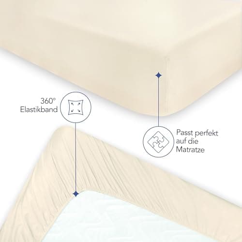 Dreamzie Spannbettlaken 120x200 cm – 100% Mikrofaser, Hoher Steg bis 35 cm