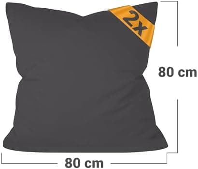Doppelpack Baumwoll-Kissenbezüge 40 x 15 cm – Navyblau, schlichtes modernes Design