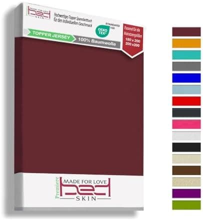 120x200 cm Jersey-Spannbettlaken – 100% Baumwolle, Weiß