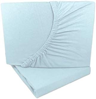2er-Pack Jersey-Spannbettlaken 90x200–100x200 cm, 100% Baumwolle, Weiß