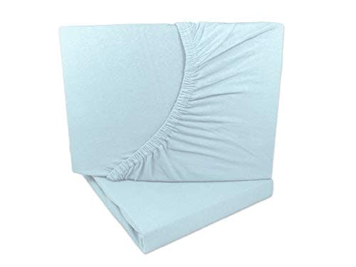2er-Pack Jersey-Spannbettlaken 90x200–100x200 cm, 100% Baumwolle, Weiß